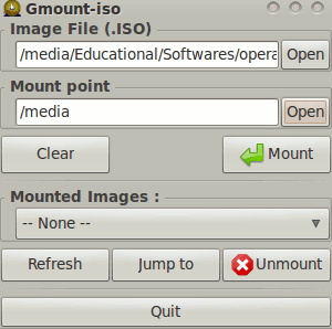 gmount-iso image mounting in ubuntu