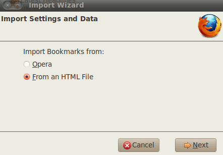 How to import bookmarks to firefox 