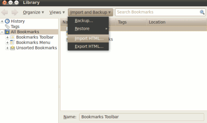 import internet explorer bookmarks into firefox