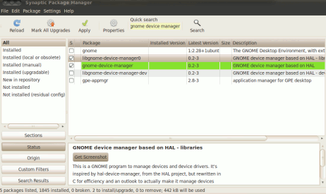 install device manager in ubuntu 