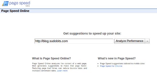 page speed online