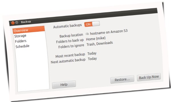dejadup-backup for Ubuntu