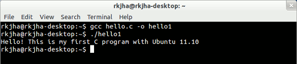 running a C program in Ubuntu 11.10