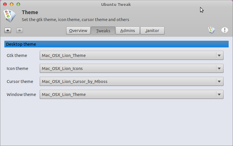 MAC OS X LION THEME FOR UBUNTU 12.04 PRECISE PANGOLIN/UBUNTU 12.10 QUANTAL  QUETZAL/LINUX MINT 13