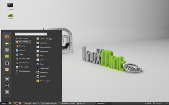 Linux Mint 13 : Cinnamon Desktop