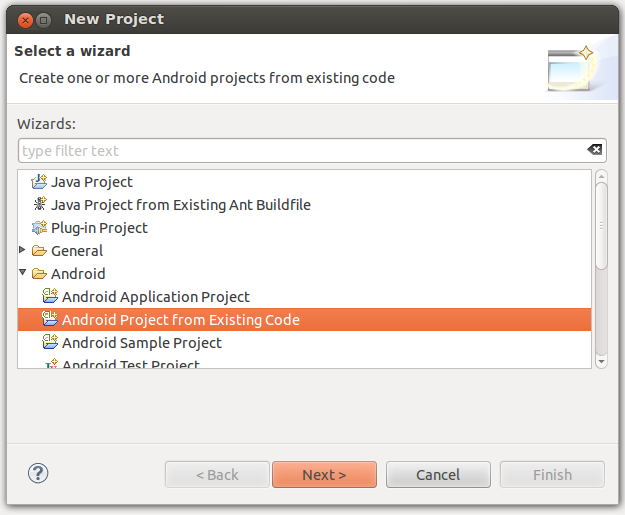 import-android-eclipse
