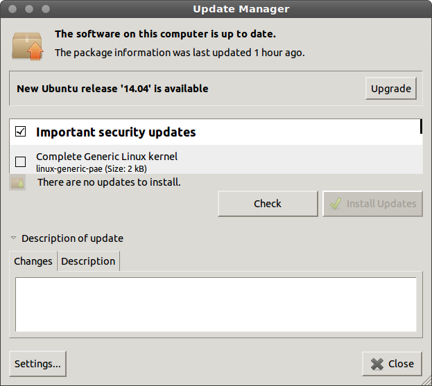 update manage ubuntu 14.04