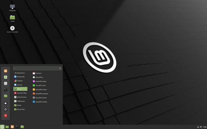 Linux Mint - Screenshot with Cinnamon Desktop