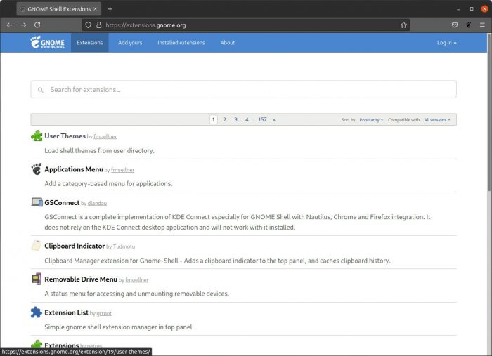 Ubuntu Gnome Extensions
