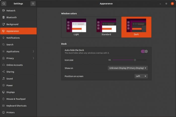 Ubuntu Settings
